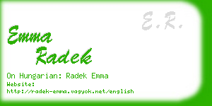 emma radek business card